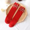 Calcetines para niñas medias de primavera y otoño calcetines de pantorrilla jk para niños con lazo lindo calcetines de algodón cómodos que combinan con todo calcetines de algodón