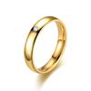 Anillo liso grabado esférico con incrustaciones de diamantes de 4 mm diseño simple anillo para amantes fabricantes venta al por mayor grande favorablemente