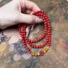 Pulsera de Ojo de Tigre Cinabrio Multicapa para Mujer, Auténtica Natural Nuevo Estilo Chino Año del Zodiaco Nuevo Modelo