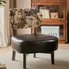 Poltrona Sofá Estilo Retrô Sofá Preguiçoso Giratória Sala de Estar Poltrona Sofá Individual de Alto Padrão Cadeira com Encosto de Madeira Maciça Casa