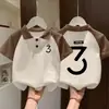 Polo de Manga Corta para Niños Verano Nuevo Estilo Bloques de Color Estampado de Dibujos Animados Top para Niños y Niñas Camiseta Holgada Casual