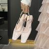619-3 Zapatos de Tacón Cuadrado Retro para Mujer Tacón Bajo Lentejuelas Sandalias de Punta Cerrada Tacón Grueso para Mujer Calzado de Exterior Zapatos Mary Jane Zapatos Individuales