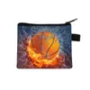 2025 Nueva Cartera de Monedas de Fútbol Estampado de Dibujos Animados Tarjetero Infantil Bolso de Almacenamiento Portátil de Moda para Hombres Bolsa Transfronteriza Caliente