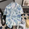 Camisa Havaiana Floral Casual Estilo Tailandês Masculina Feminina Verão Relaxada Songkran Praia Floral Par Camisa Tendência