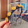 Diadema de pelo roto para niñas, nueva diadema de verano coreana antideslizante con bonitas flores de princesa, accesorios para el cabello