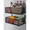 Cesta de Almacenamiento de Cebollín, Jengibre y Ajo para Cocina Cesta de Almacenamiento para Colgar en la Pared para Cebollín y Ajo Caja de Almacenamiento para Jengibre y Ajo Cesta de Verduras para Colgar en la Pared