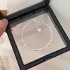Pulseira Toda em Prata de Lei S925, Pulseira de Estrela de Prata Quebrada de Algumas Onças, Simples Nicho Super Brilhante Coração de Menina Pulseira para Melhor Amiga