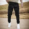 Tallas Transfronterizas Amazon2025 Pantalones Cargo Camuflaje para Hombre, Temporada de Primavera y Otoño, Pantalones Casuales de Marca de Moda con Puños con Cordón