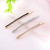 Pin de Celebridad de Internet con Incrustaciones de Oro y Diamantes con Flequillo Pin de Pelo Simple Pin de Borde de Pelo Retiene el Color Galvanizado Joyería DIY Accesorios para Pinzas de Pelo