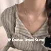 Collar de Plata de Ley S925 de Doble Capa para Mujer Estilo Ins Simple Versátil Nicho Gama Alta Cadena para Clavícula Estilo Coreano