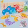 Educação Infantil Cognição de palavras do alfabeto inglês quebra-cabeça tridimensional quebra-cabeça de madeira quebra-cabeça pinyin animal de desenho animado cognição de trânsito