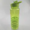Deportes de Ciclismo termo Tritan con popote vaso de plástico 750ml portátil cuatro barras silicona taza espacial taza de agua creativa
