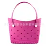 Bolso Perforado de Eva, Bolso de Playa Estilo Vacaciones Europeas y Americanas en la Costa, Bolso de Mano Ligero de Gran Capacidad, Bolso Tote con Accesorios para DIY