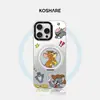 Funda con Soporte Magnético Tom y Jerry para Apple 16 Funda para Teléfono Pivot 13Pro Huawei 15 Dibujos Animados 14 Pareja 17