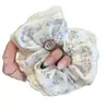 Scrunchie Estilo Ballet Cuadros Azul Lechoso Resistente Encaje con Pedrería Estilo Coreano Lindo Atrapasueños Celebridad de Internet Chica Dulce Lazo para el Cabello para Mujeres