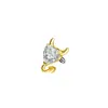 0.9 Piercings Labiais Dentados, Piercings de Orelha, Acessórios de Piercing de Hélice, Acessórios com Dentes Externos de Garra de Gato e Diabinho Incrustados com Zircônia de Cobre, Acessórios DIY