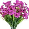 Flor de Simulación de Amazon Flor de Hierba de Primavera para Exteriores Flor Artificial de Plástico Falsa Flor de Hierba de Primavera Vegetación Artificial Decoración de Jardín