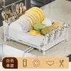 Amazon Estante Escurridor de Platos y Tazones para el Hogar Acero al Carbono Pequeño Estante de Almacenamiento para Fregadero de Cocina con Bandeja de Goteo Estante para Tazones