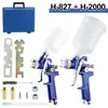 H-827+H-2000 Pistola de Pintura para Móveis de Carro Pistola de Pintura com Alta Atomização Pistola de Pintura Pneumática Primer Profissional Pistola de Pintura