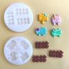 Cerca Silicone Mini Estrada Marca Molde DIY Artesanal Sobremesa Bolo Dobrar Açúcar Chocolate Decorativo Molde Gota Cola Enfeites