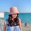 Sombrero de pescador para mujer, estilo coreano, verano 2023, nuevo estilo, sombrero de lavabo, a prueba de sol, para viajes, versátil, plegable, con aspecto de cara, pequeño sombrero informal