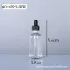 Botellas Boston transparentes en stock, varios tamaños, botellas de vidrio vacías con gotero y bomba para dispensar desinfectante de manos, loción y cosméticos