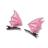 Set de Diadema y Pasador de Murciélago para Halloween Accesorios de Cuero de Pequeño Diablo Accesorios para Fiestas Festivas Accesorios para el Cabello