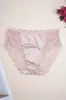 Fornecimento Exclusivo Transfronteiriço de Roupa Íntima Feminina, Calcinhas de Cetim com Renda de Luxo Leve, Cintura Média, Sem Costura, Não Restritivas, Respiráveis, Confortáveis, Amigáveis à Pele, Antibacterianas