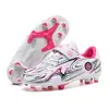 Sapatos de futebol com travas para unhas quebradas para treinamento de alunos do ensino fundamental e médio em atividades ao ar livre, tênis esportivos com velcro para adolescentes no campus