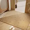 Novo Capacho de Entrada Estilo Linho Simples para Corredor Limpa Sujeira Capacho Decorativo de Pé Borracha Antiderrapante Tapete de Chão Douyin Pode Enviar em Nome