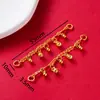 2026 Nuevo Aleación Goteo de Aceite Estilo Antiguo Año Nuevo Arena Oro Colgante Pulsera Cadena de Extensión Chapada en Oro Accesorios de Joyería DIY