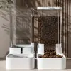 Envío Transfronterizo Dispensador de Agua para Gato Mascota, Plato de Comida para Perro, Alimentador de Agua de Gran Capacidad, Caja Alimentadora Automática Separada para Gato