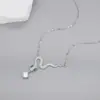 Colar S925 prata de lei zircônia full diamond cobra espiritual pingente do zodíaco do ano desta vida corrente de clavícula fashion luxo leve fabricantes