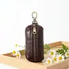 2026 Nueva Bolsa de Llaves Vintage de Cuero Genuino para Mujer, Piel de Vaca de Capa Superior Curtida Vegetal, Portallaves Multifuncional para el Hogar, Colgante para Cinturón para Hombres