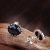 Pendientes pequeños y sencillos de plata de ley S925 hechos a mano con calcedonia verde para mujer.