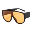Gafas de sol de una pieza FDPC, montura grande, color, reparación facial, personalidad, gafas de sol retro, lentes de una pieza, gafas de sol 9095