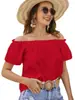 Roupas Femininas Europeias e Americanas Novidades Primavera e Verão 2026 Site Independente da Amazon Ebay Venda Quente Transfronteiriça Blusa Feminina com Babados Fora do Ombro