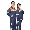 Fabricante de vestuário de trabalho personalizado atacadista de conjuntos com faixas refletivas para trabalhadores de postos de gasolina e oficinas mecânicas, vestuário de trabalho durável e respirável