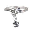 Anillo de Zorro Flor de Ciruelo para Mujer Estilo Étnico Vintage Diseño Nicho Lindo Animal Pequeño Boca Viva Anillo Ajustable