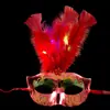 Máscara Luminosa Fiesta de Baile de Halloween Pequeña Belleza Veneciana Pluma Juguete para Niños Carnaval Princesa
