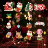 Decoração de Natal 2025 Novo Estilo Tira Pendente Decorações Pendentes Flores de Puxar Pingente de Feliz Natal Decoração Pendente para Jardim de Infância Layout de Cena
