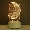 Presentes Atacado Luminária Noturna 3D Atmosfera Criativa Luminoso Fixo Presente de Aniversário Logo Personalizado Acrílico Luminária de Mesa de Cabeceira