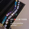 Pulsera de mujer rica chapada en oro blanco de 18 quilates cristal gema en forma de diamante de alto carbono Amor cuadrado Oval gota de agua circón