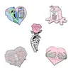 Broche Creativo Europeo y Americano de Calavera Rosa de Aleación Amor Caja de Leche Forma de Calavera Insignia de Pin de Aleación Accesorios