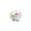 Dongju Yu Shuxin mismo estilo estilo ins borla linda flor colorida con cuentas cristal anillo nicho anillo dedo índice apilamiento