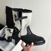 Botines de Trabajo para Mujer 2026 Otoño/Invierno Zapatos de Mujer Moda de Nicho Botas de Cuero Botas para Motociclista Botas Martin con Hebilla
