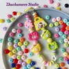 Hilo Acrílico Bola de Hilo Donut Cuentas de Colores DIY Pulsera de Cuentas Hecha a Mano Collar Pendientes Accesorios de Joyería Materiales