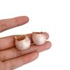 Pendientes de Flor de Amor con Goteo de Aceite Chapados en Oro Real Serie Rosa Pendientes Nuevos de Verano Pendientes con Corazón de Chica Dulce Corea del Sur