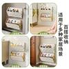 Zapatero detrás de la puerta, Sin taladro, Antirrobo, Estante de almacenamiento simple plegable montado en la pared para la entrada del hogar, Zapatero para pantuflas de baño