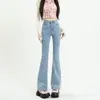 Jeans Nuevos de Mujer Primavera/Verano 2026 Micro Acampanados, Cintura Alta, Corte Delgado, Estilizadores de Altura, Corte Holgado, Aptos para Personas Petites, Pantalones de Longitud Completa